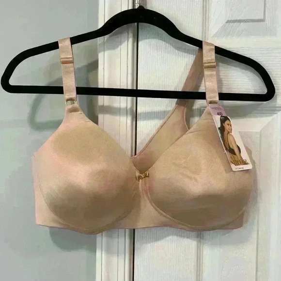 Vanity Fair 40D Full Coverage Bra Beauty Back Smoother Wire free NWT Cream Nude - Picture 1 of 4